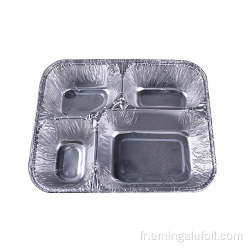 Plateau de contenant d&#39;aliments en aluminium rapide à domicile